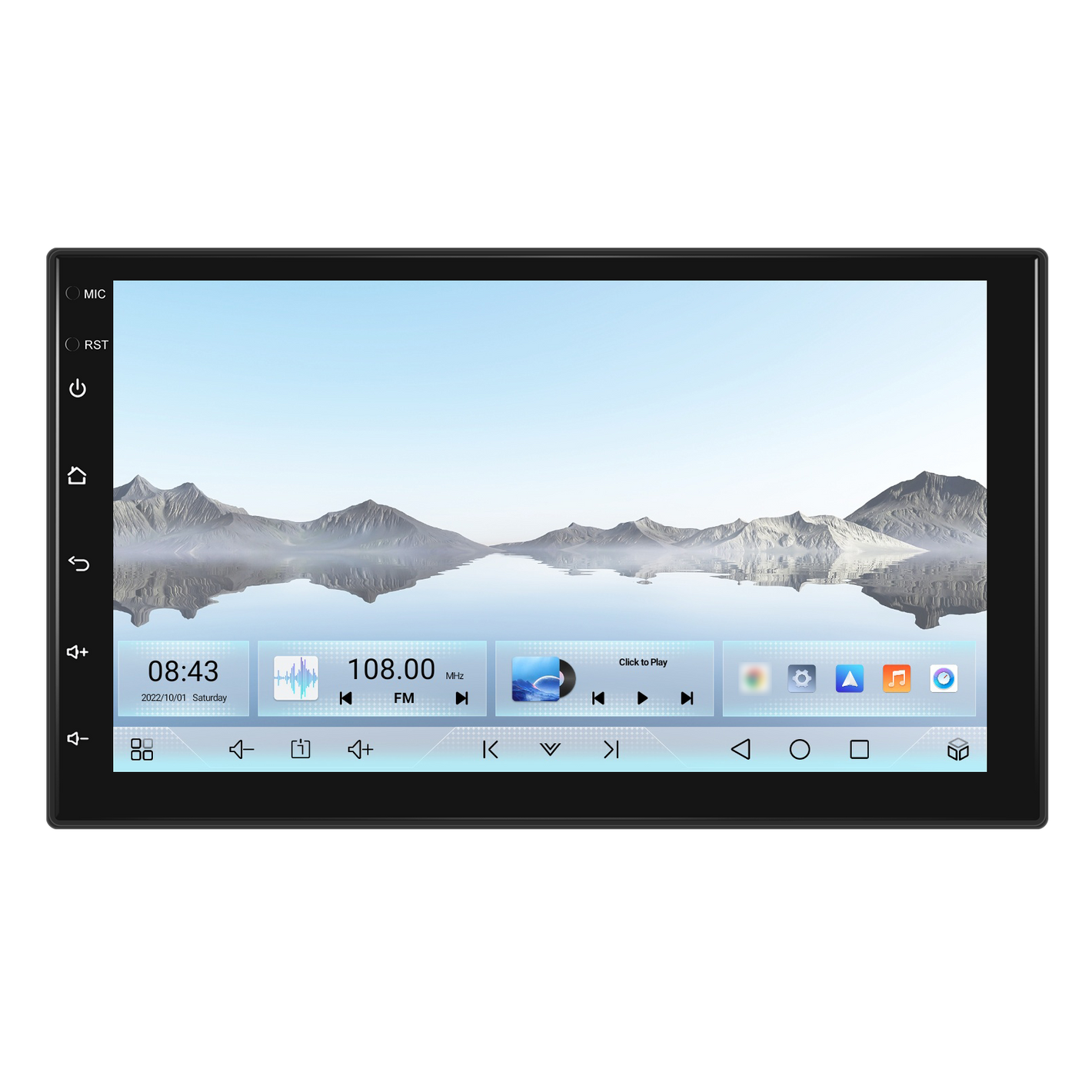 Premium Universal 7″ Android Infotainment | Qualcomm Snapdragon | Wireless CarPlay & Android Auto | 4GB+64GB | 3D Car Model Display | DSP | WiFi | Bluetooth | Free Reverse Camera