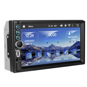 Blackbelt Audio A4433 | Double DIN Wireless CarPlay & Android Auto | 7" IPS SD Card