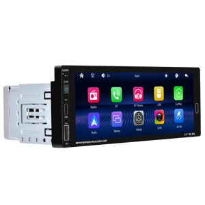 Universal | 6.86″ Touch Screen Car Stereo | Wired CarPlay & Android Auto | Bluetooth | USB & Type-C | FM Radio | Phone Link