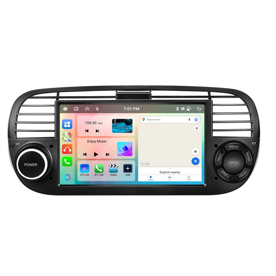 Fiat 500 2007–2015 OEM Android Radio | Physical Buttons | 4GB | CarPlay | Blackbelt Audio SA