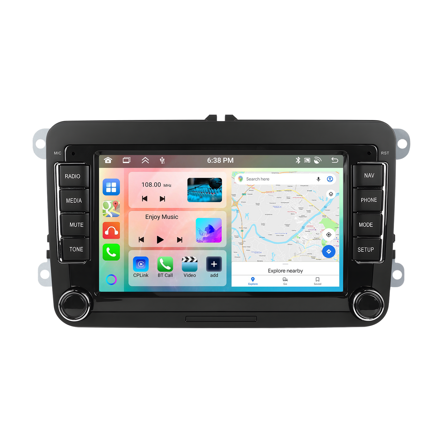 Volkswagen Universal | 7" Android Touch Screen Radio | Wireless CarPlay & Android Auto | GPS | Bluetooth | Wi-Fi