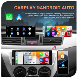 Universal 6.9″ IPS Touch Screen | Wireless CarPlay & Android Auto | Bluetooth | FM Radio | USB/Type-C | Free Reverse Camera