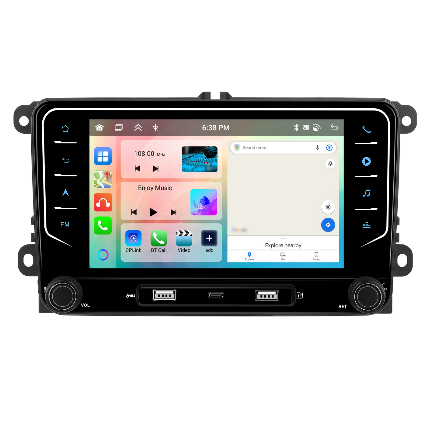 Volkswagen Universal | 7" Android Touch Screen Radio | Wireless CarPlay & Android Auto | GPS | Bluetooth | Wi-Fi