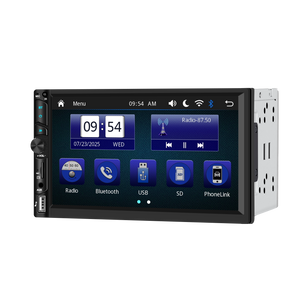 Blackbelt Audio A4143 | Double DIN Wireless CarPlay & Android Auto | 7" IPS