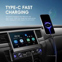 Blackbelt Audio A4158 | Single DIN CarPlay & Android Auto | 7" Retractable Screen