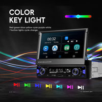 Blackbelt Audio A4158 | Single DIN CarPlay & Android Auto | 7" Retractable Screen