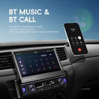Blackbelt Audio A4158 | Single DIN CarPlay & Android Auto | 7" Retractable Screen