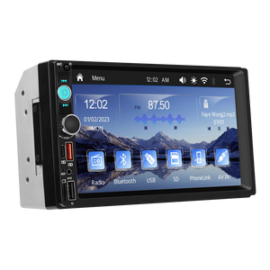 Blackbelt Audio A4227 | Double DIN Wireless CarPlay & Android Auto | 7" IPS Type-C + YouTube