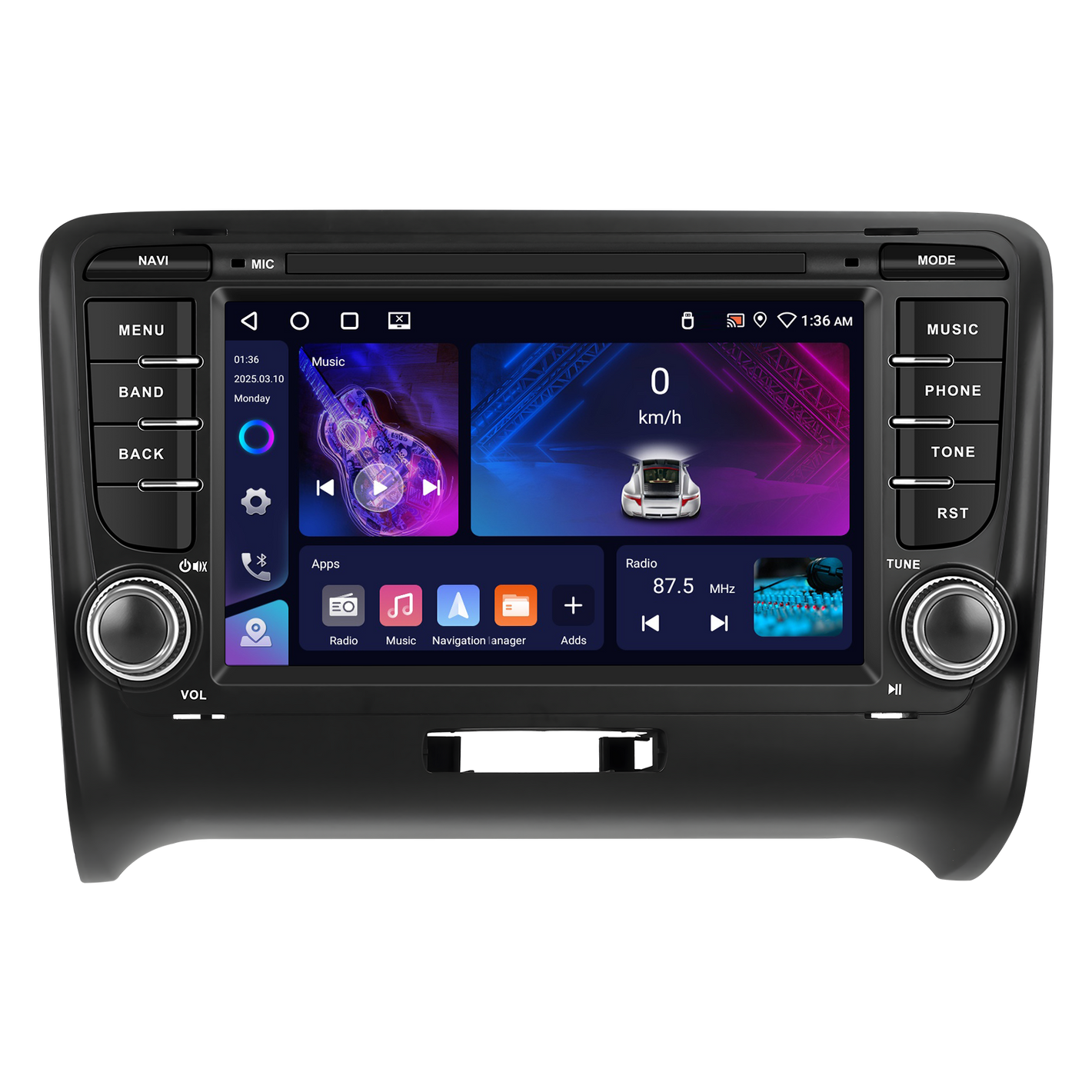 Audi TT 2006-2014 OEM Look | 9" Android Touch Screen Radio | Wireless CarPlay & Android Auto | GPS | Bluetooth | Wi-Fi