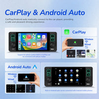 Blackbelt Audio A4487 | Single DIN Wireless CarPlay & Android Auto | 5.1" IPS