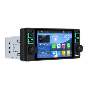 Blackbelt Audio A4487 | Single DIN Wireless CarPlay & Android Auto | 5.1" IPS