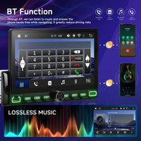 Blackbelt Audio A4493 | Single DIN Wireless CarPlay & Android Auto | 7" IPS Piano Keys