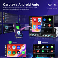 Blackbelt Audio A4493 | Single DIN Wireless CarPlay & Android Auto | 7" IPS Piano Keys