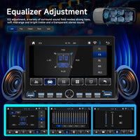 Blackbelt Audio A4493 | Single DIN Wireless CarPlay & Android Auto | 7" IPS Piano Keys