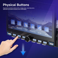 Blackbelt Audio A4493 | Single DIN Wireless CarPlay & Android Auto | 7" IPS Piano Keys