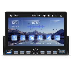 Blackbelt Audio A4493 | Single DIN Wireless CarPlay & Android Auto | 7" IPS Piano Keys