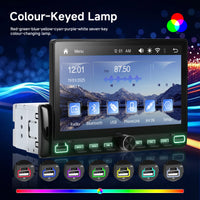 Blackbelt Audio A4493 | Single DIN Wireless CarPlay & Android Auto | 7" IPS Piano Keys