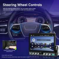 Blackbelt Audio A4493 | Single DIN Wireless CarPlay & Android Auto | 7" IPS Piano Keys