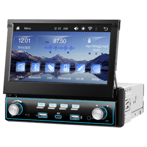 Blackbelt Audio A4594 | Single DIN Wireless CarPlay & Android Auto | 7" IPS