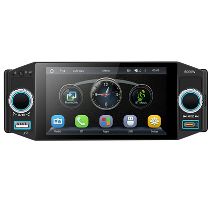 Blackbelt Audio A4612 | Single DIN Wireless CarPlay & Android Auto | 5" IPS