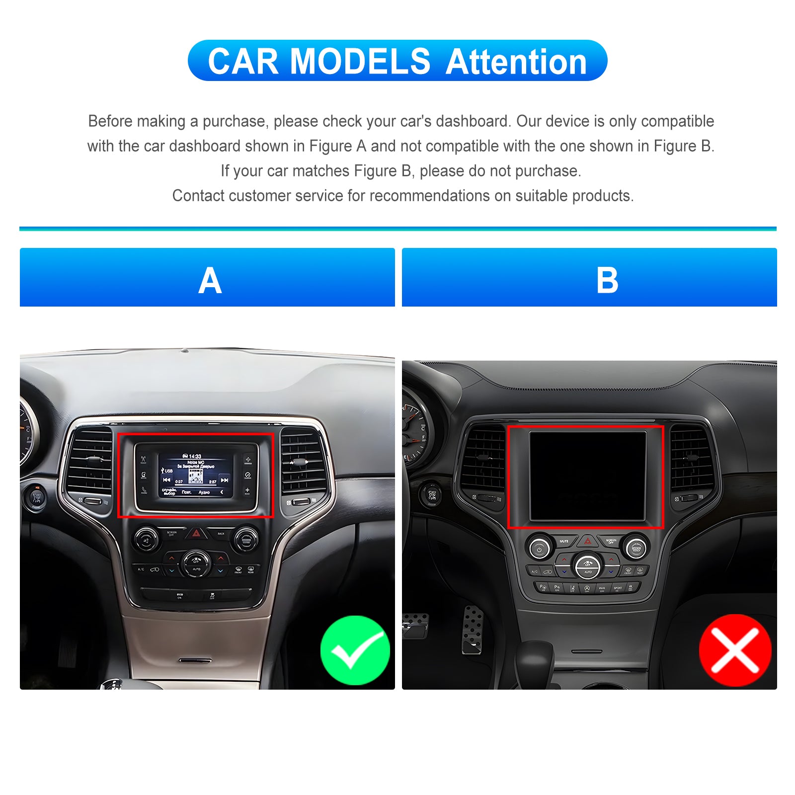 Jeep Grand Cherokee 2014 9" Android Radio 2GB/64GB | Wireless CarPlay + Free Reverse Camera