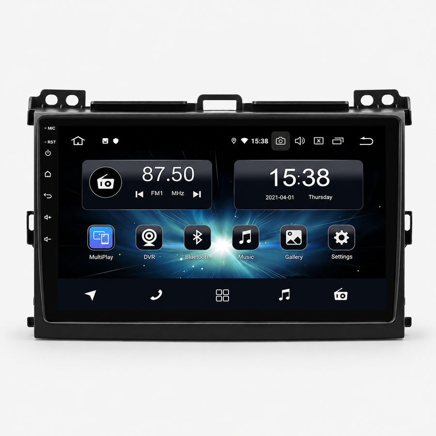 Toyota Prado 120 Series 2002-2009 9" Android Radio 2GB/64GB | Wireless CarPlay + Free Reverse Camera