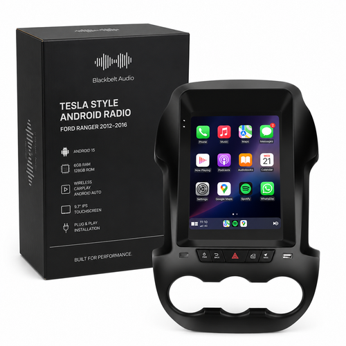 Ford Ranger (2012–2016) Tesla Style | 9.7” Android 15 Radio | 6GB + 128GB | Wireless CarPlay & Android Auto