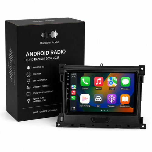 Ford Ranger 2016-2021 Android Radio | 2GB RAM | GPS + Wireless CarPlay | Blackbelt Audio SA