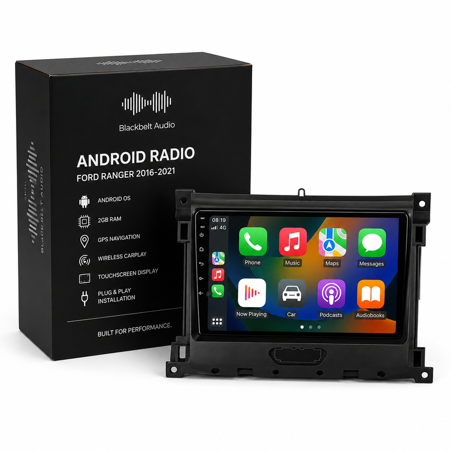Ford Ranger 2016-2021 Android Radio | 2GB RAM | GPS + Wireless CarPlay | Blackbelt Audio SA