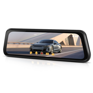 9.66” Rearview Mirror Dash Cam | 1080P Front + Rear Camera | Reverse Assist | L5950